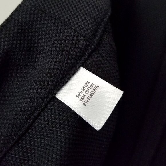 St. John Emma Trouser Pants Womens 16 Black Gray Birdseye Tapered Leg Full USA - Picture 10 of 13